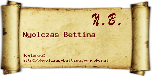 Nyolczas Bettina névjegykártya